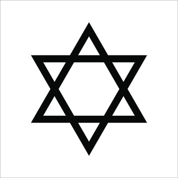 Star of David icon, on white background, ep 10.
