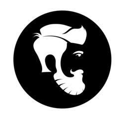 style haircut icon illustration