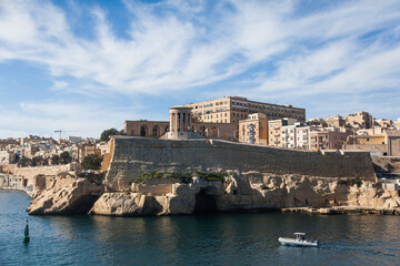 Malta coast and architecture in the Mediterranean Sea. - obrazy, fototapety, plakaty