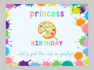 birthday Paint Splatter Plastic Tablecloth Roll