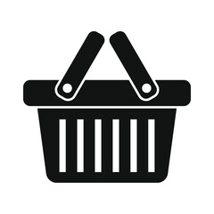 Shopping basket icon - vector illustration