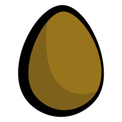 Simple Chocolate Egg Template in cartoon style