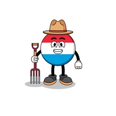 Cartoon mascot of luxembourg farmer