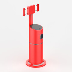 Obraz premium Auto-Face Detection Motion Sensor Ai-Composition Camera Ai Tripod 360 Tracking Rotation Cam Phone Holder. 3d illustration