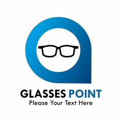 Glasses point symbol logo template illustration