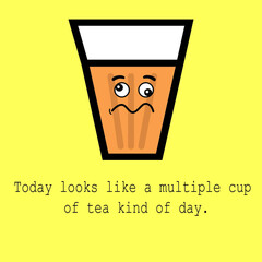 Chai or tea poster, banner