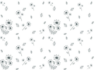 Seamless Chamomile Pattern vector format. Chamomile Flowers Botanical background for print on packing and textile
