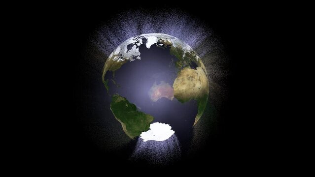 Looped 3d Earth Digital Background. 