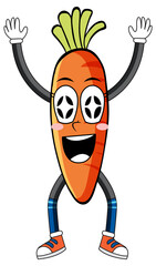 Carrot with arms and legs