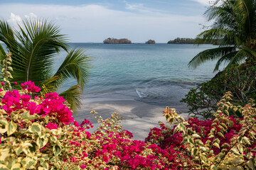 Summer evening by the sea shore, Las Perlas archipelago, Panama, Central America