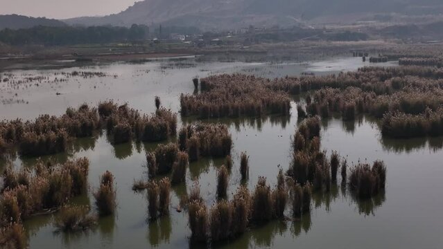 This is a beautiful view of Kallar Kahar Lake in Pakistan. It is most visited tourist place in Punjab.