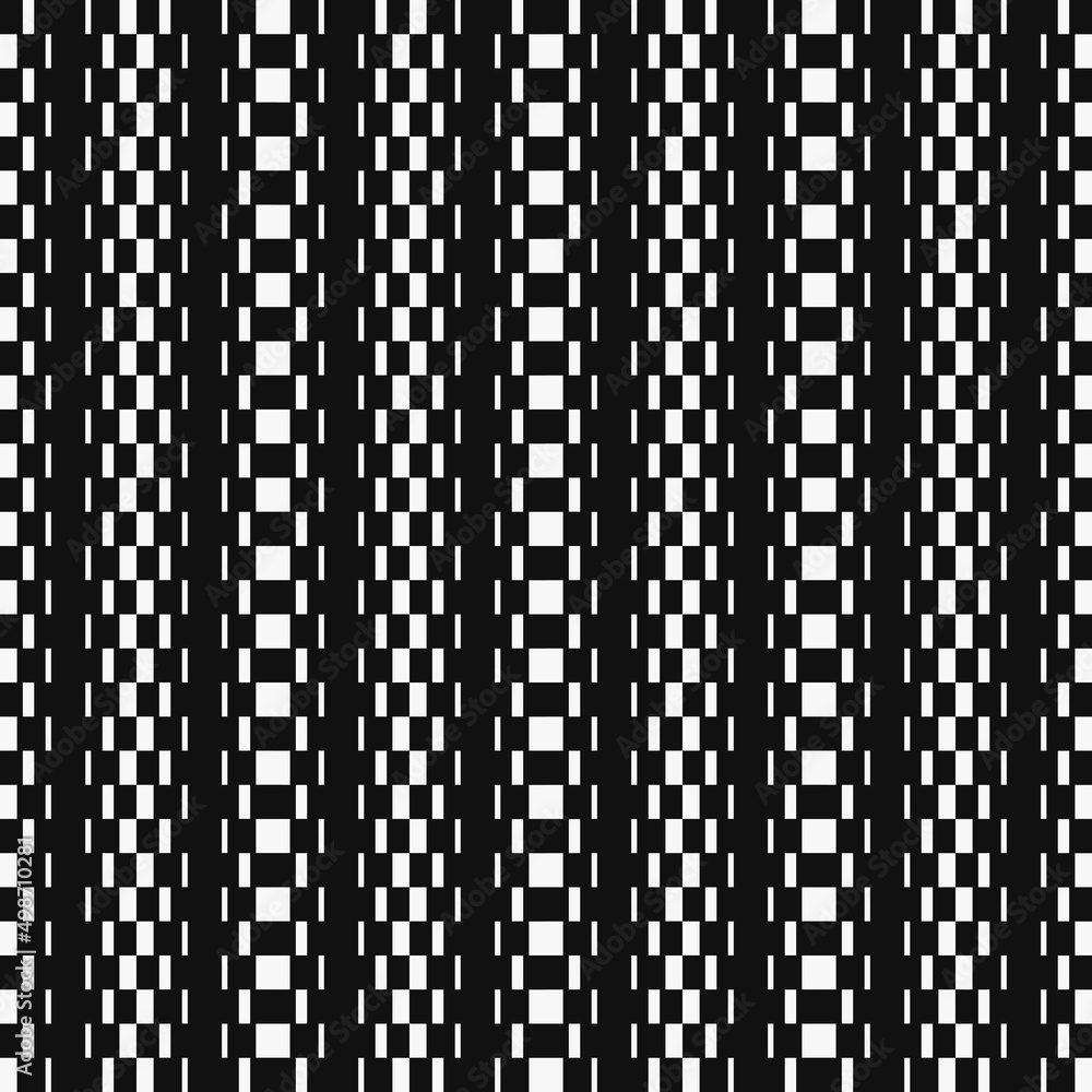 Poster The black chain is stretched across the canvas to make a seamless pattern. Vector.
