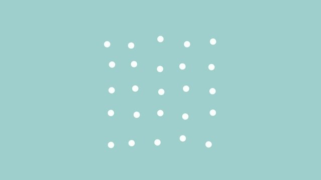 Problem solving dotted box of atoms getting together animation