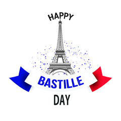 Bastille day. Vector background.