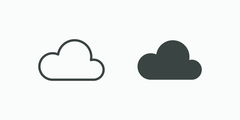 cloud vector icon isolated. weather, sky, nature, cloudy symbol