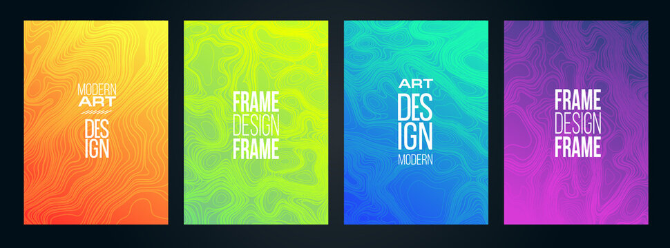 minimalistic hipster colored frame design. Vector line gradient halftone. frame for text Modern Art graphics. design business cards, invitations, gift cards, flyers ,brochures vector illustration. 