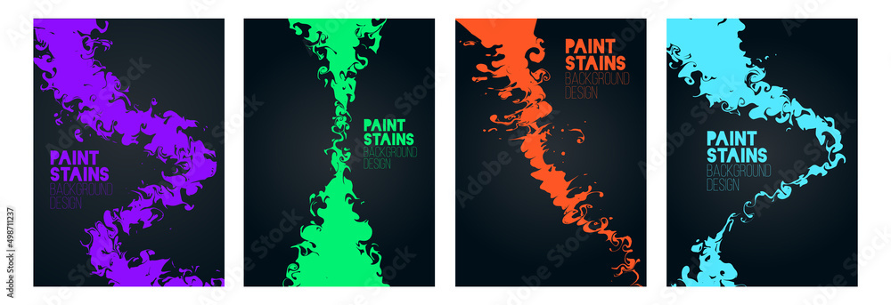 Poster minimalistic hipster colored frame design. vector line gradient halftone. frame for text modern art 