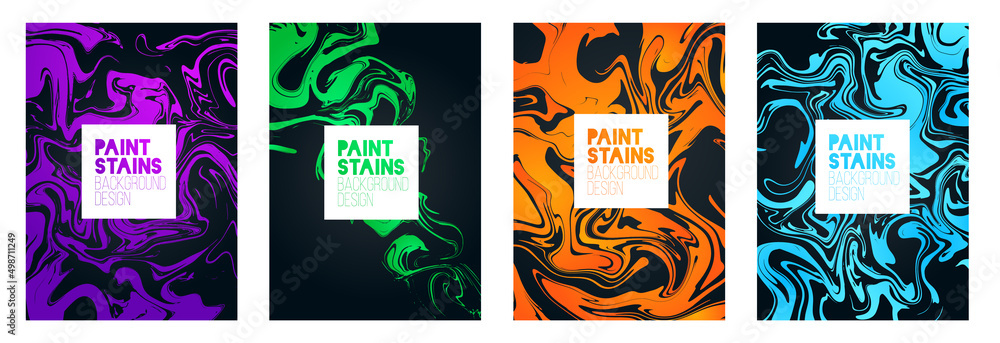 Poster minimalistic hipster colored frame design. vector line gradient halftone. frame for text modern art 