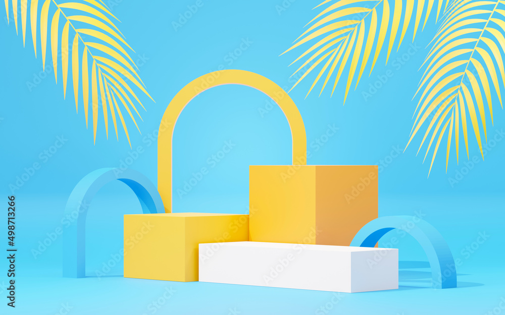 Poster 3d render abstract display podium platform for product presentation and advertising. minimal scene b
