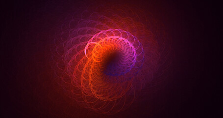 3D rendering abstract colorful fractal light background