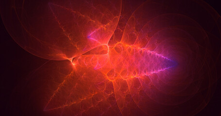 3D rendering abstract multicolor technology fractal light background