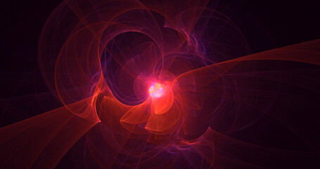 3D rendering abstract colorful fractal light background