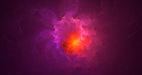 3D rendering abstract colorful fractal light background