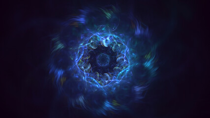 3D rendering abstract round light background