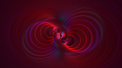 3D rendering abstract colorful fractal light background