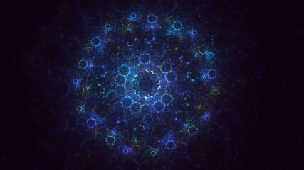 3D rendering abstract circle light background