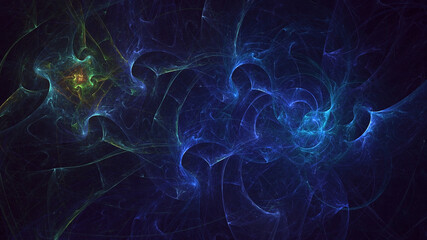 3D rendering abstract colorful fractal light background