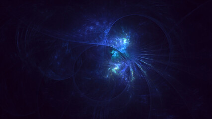 3D rendering abstract multicolor fractal light background