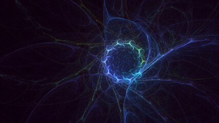 3D rendering abstract round light background