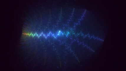 3D rendering abstract colorful fractal light background