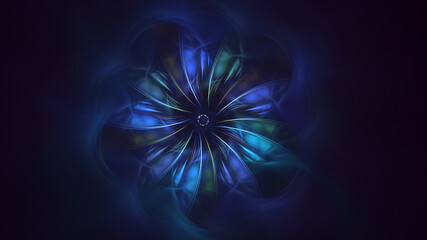 3D rendering abstract colorful fractal light background