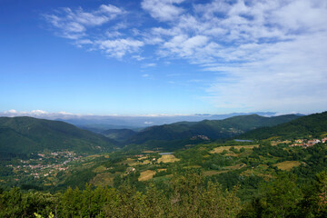 Fototapeta na wymiar View of Alpi Apuane from Foce Carpinelli, Tuscany