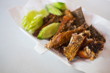 Fried tilapia meat