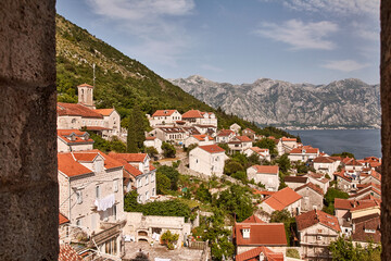 Fototapeta na wymiar Balkan, Perast, Montenegro, Fremdenverkehr, Bucht von Kotor.