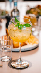 Passion fruit mojito and Ginger Lemonade