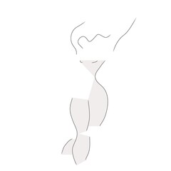 woman silhouette line art design 