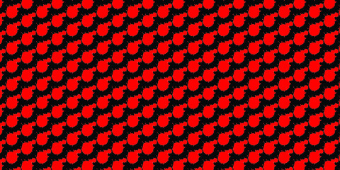 red brush dot and black background