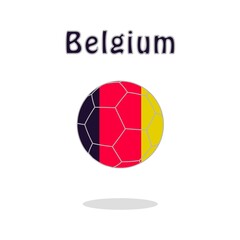 Soccer ball with Belgium flag motif. Vector illustration