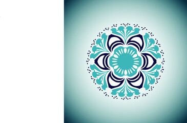 Abstract mandala pattern design isolated on a background illustration vector 

