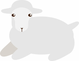 Vector illustration of Lamb isolated