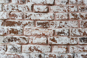 Texture shabby brick wall, background