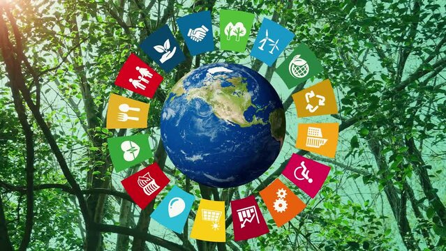 地球環境イメージ　エコロジー　サステナブル　SDGs