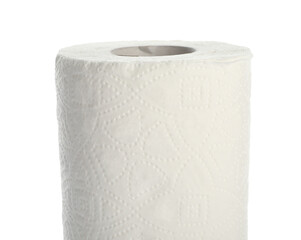 Roll of paper towels isolated on white