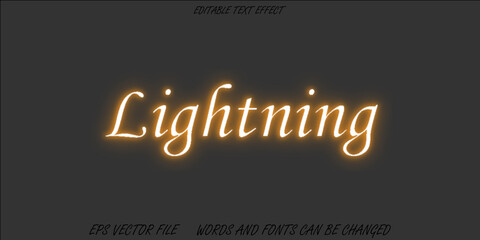 Lightning neon text effect,Editable text effect