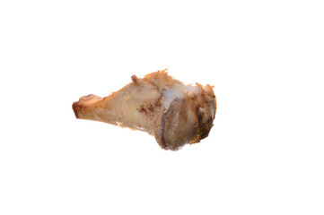 pork bone isolated on white background - close-up