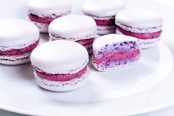 French Macarons with cranberries